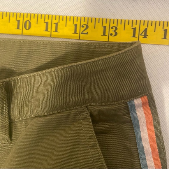 Roxy Poetry Mountains & Waves Side Striped Khaki Green Chinos Trousers Size 25 - Picture 11 of 11